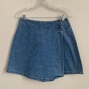 Vintage NYJeans Denim Wrap Mini Skirt/Skort Size 8